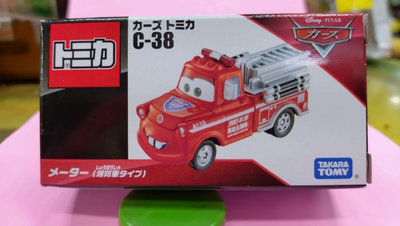 {育聖}C-38 脫線(消防救援版) DS93344 多美小汽車 CARS 汽車總動員系列 TOMICA TAKARA TOMY 正版公司貨