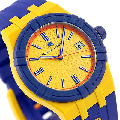 MAURICE LACROIX AI2008-68YZ8-800-0 艾美錶 石英錶 40mm AIKON 黃色面盤 橡膠錶帶