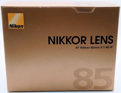 全新 【完整盒裝】 Nikon AF 85mm F1.4D  IF  榮泰貨 保固1年 F/1.4 D