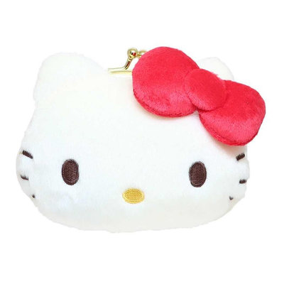 ♥小花花日本精品♥ Hello Kitty 絨毛造型口金零錢包 小物包 掛飾包 大頭造型 ~ 3