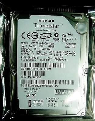 保固1年【小劉硬碟批發】全新 HITACHI  2.5吋 60G 筆記型電腦硬碟,7200轉,IDE界面
