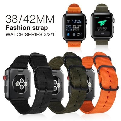 森尼3C-Apple Watch SE蘋果手錶錶帶6代帆布錶帶 42mm 44mm尼龍編織 蘋果手錶12345代 運動錶帶透氣錶帶-品質保證