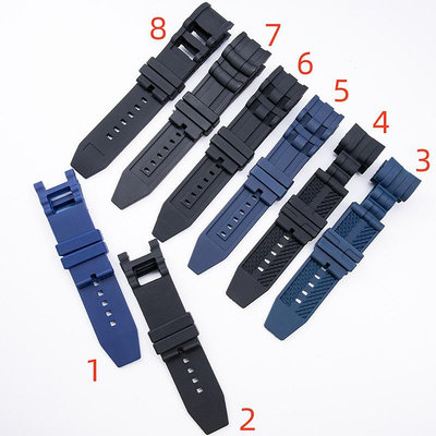 代用錶帶 硅膠手錶帶 代用INVICTA英弗他俄羅斯硅膠手錶帶 黑色藍色