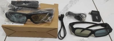 二手 jvc 投影機用 3d眼鏡 pk-ag3二支跟發射器pk-em2