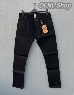 【OLNL Shop】美國丹寧品牌 Tellason Gustave 黑色 布邊丹寧牛仔褲 排釦 皮標 寄賣商品