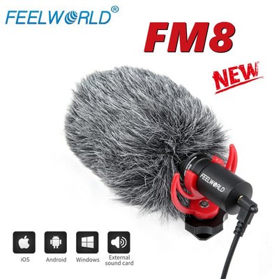 富威德FEELWORLD FM8麥克風 單反微單相機便攜收音麥專業外接話筒收音設備
