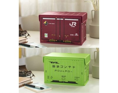 ☆Juicy☆日本雜誌附錄 列車 鐵道迷 JR貨櫃 收納箱 收納盒 雜貨 置物籃 雜物盒 整理盒 日雜包 2392