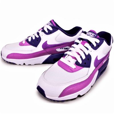 【AYW】NIKE AIR MAX 90 GS 經典 復古 紫白 氣墊 休閒鞋 運動鞋 慢跑鞋 跑步鞋 7y 25cm