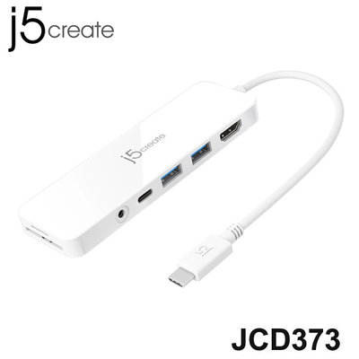 【MR3C】含稅附發票 j5 create JCD373 USB-C 7合1 筆電擴充基座 HDMI SD 讀卡機