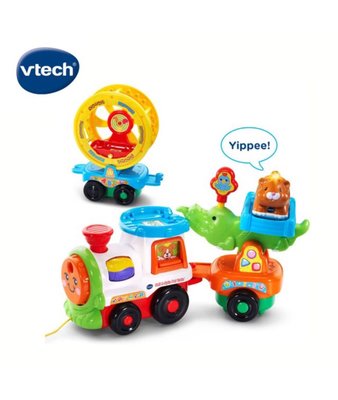 全新 現貨 Vtech嘟嘟車系列 英國Vtech嘟嘟動物系列-動物火車組 互動學英文首選玩具 （特價1550元免運費）