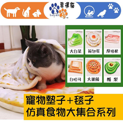【幸運貓】仿真食物大集合系列-寵物墊子毯子 貓睡毯 狗睡毯