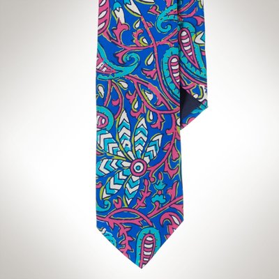 清倉大降價！全新美國 Polo Ralph Lauren 男裝藍色絲質領帶，義大利製，低價起標無底價！本商品免運費！
