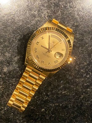 【乘風名錶】勞力士218238 新款DD Rolex稀有停產款18K金實心錶帶 品項極佳 一手美品