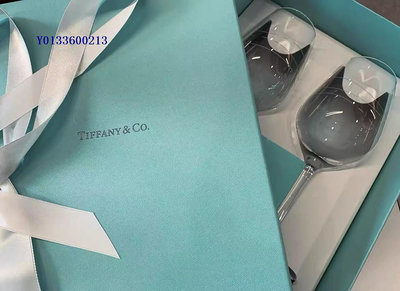日本正品Tiffany &amp; Co./蒂芙尼香檳杯紅酒杯高腳對杯生日結婚禮物