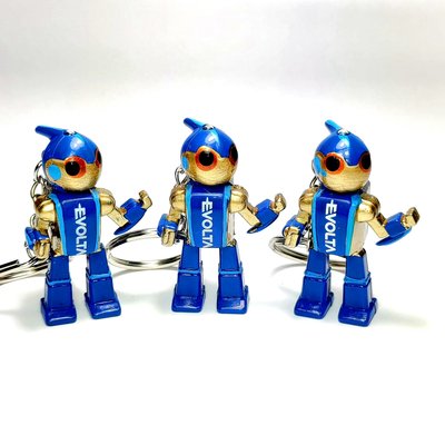 《NATE》企業寶寶之【Panasonic國際牌 EVOLTA機器人 公仔鑰匙圈】3只一組合售