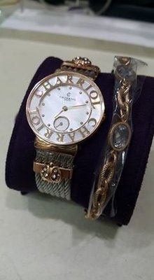 [永達利鐘錶] 瑞士 CHARRIOL 夏利豪 玫瑰金 貝面 水鑽鎖鏈女錶 30mm / ST30PC 560 020