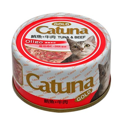 SNOW的家【訂購】Catuna 開心金罐 鮪魚+牛肉80g 12種口味 (80270038