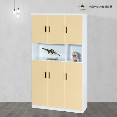 【米朵Miduo】3.2尺六門塑鋼鞋櫃 玄關櫃 防水塑鋼家具