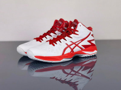 【實拍】ASICS 亞瑟士 SKY ELITE FF MT 2 白紅 高筒 排球鞋 運動鞋 亞瑟膠 氣墊 耐磨 男鞋