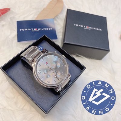 帝安諾-實體店面 Tommy Hilfiger 經典 石英 不鏽鋼 手錶 銀 銀灰 簡約 時尚 熱銷款 1710382