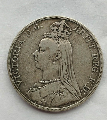 英國高冠馬劍銀幣1889年
