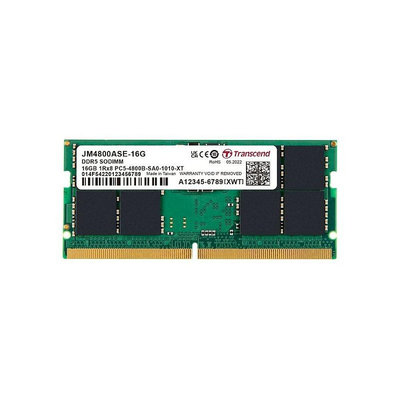 新風尚潮流 【JM4800ASE-16G】 創見 16GB DDR5-4800 SO-DIMM 筆記型 記憶體