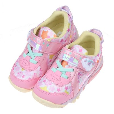 童鞋(15~19公分)Moonstar日本Carrot玩耍防潑星星粉色兒童機能運動鞋I1P954G