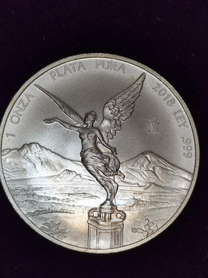 2018 墨西哥獨立天使 (Livertad)1英兩普鑄型銀幣3枚 (限量300,000枚)