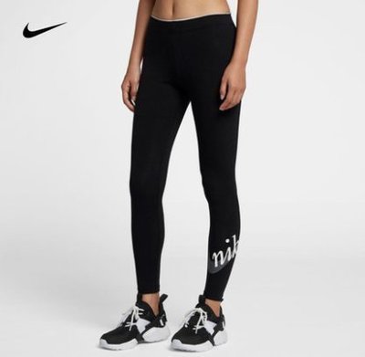 【熱賣精選】NIKE耐吉緊身褲運動褲女款側邊Nike字母logo瑜伽運動慢跑AH-LK49400