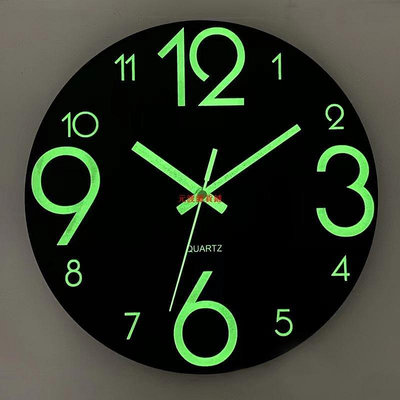 精品《保固1年》夜光時鐘★送電池掛勾 靜音掛鐘 時鐘錶 發光掛鐘 裝飾 裝飾 壁掛 壁鐘 12英寸 客廳時鐘 數字時鐘