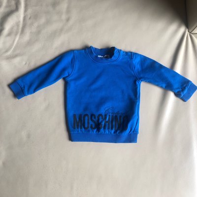 [品味人生]保證正品 Moschino 藍色 嬰兒 長袖T恤 長T SIZE 6-9 month