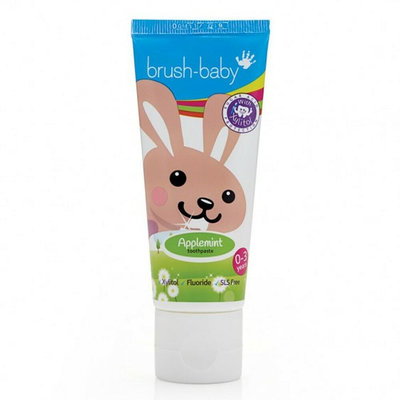 【牙齒寶寶】英國 Brush-Baby 貝寶兔木糖醇牙膏(50ml) 含氟量1000ppm