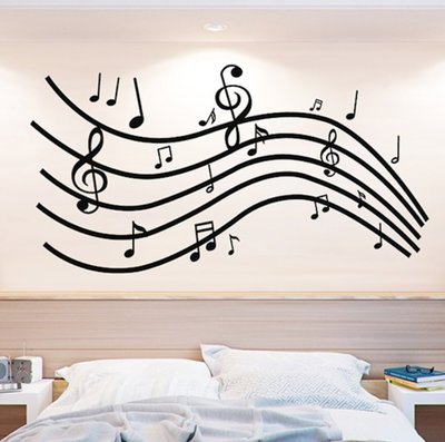 〖好聲音樂器〗音符創意壁貼(鋼琴) 壁貼 音樂壁貼 台灣製 居家裝飾 室內設計 酒吧 咖啡廳 音樂教室