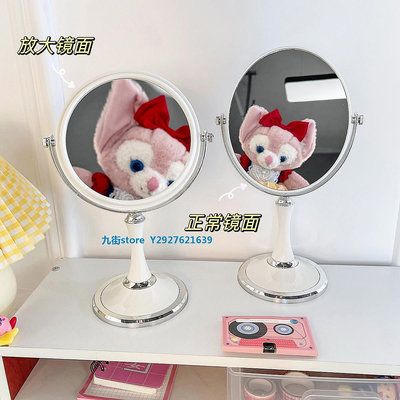 日本進口MUJIE鏡子化妝鏡臺式桌面簡約歐式化妝臺雙面梳妝鏡女