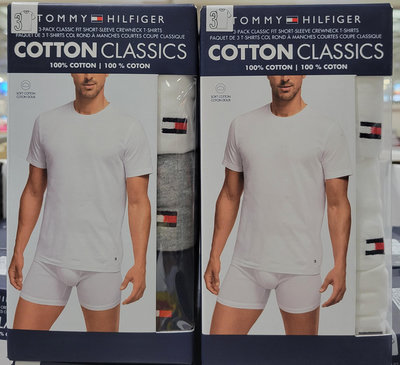【小如的店】COSTCO好市多代購~Tommy Hilfiger 男短袖圓領上衣/T恤/內衣(一組3件)美國尺寸 1153445