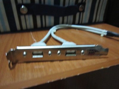 【強強二手商品】全新線材 IO擋板 USB3.0擴充2埠 (USB 3.0 IO卡 2Port 30cm)