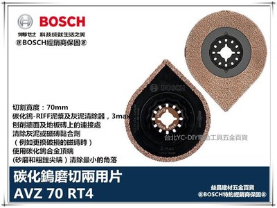 【台北益昌】德國 BOSCH 魔切機配件 AVZ 70RT 碳化鎢-RIFF泥漿及灰泥清除器 3MAX