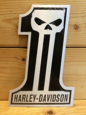 (I LOVE樂多)哈雷 HARLEY-DAVIDSON 骷髏1號金屬立體3M貼紙