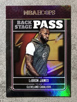 2017-18 Panini Hoops Back Stage Pass LeBron James #1 詹姆斯球員卡