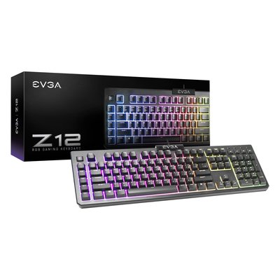 小菱資訊站【EVGA Z12 RGB電競薄膜式防潑水鍵盤】全新品，限量供應、全館滿999免郵