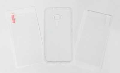 華碩 ASUS ZenFone3  ZE552KL 手機殼*1 送鋼化玻璃貼*1 , 手機貼 保護貼 保護殼 透明 軟殼