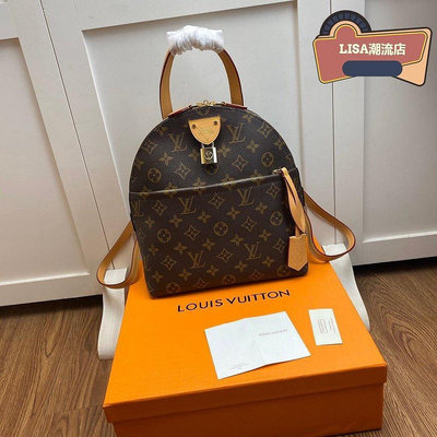 LV LOUIS VUITTON後背包 moon 肩背包 經典老花女包 路易威登 新款雙肩包實拍 M449