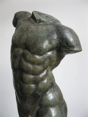 【ZEN CASA】銅雕男子半身像TORSO*西洋銅雕男體擺飾品*複刻版古典藝術銅雕工藝品