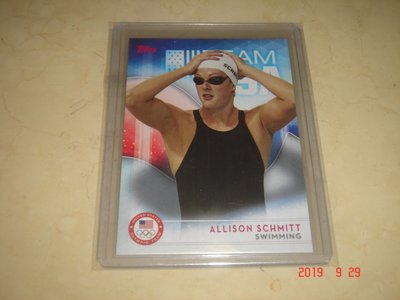 游泳運動員 美國隊 Allison Schmitt  2016 Topps 奧運美國隊 #54 球員卡