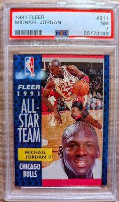 91-92 Fleer Michael Jordan All-Star PSA7 #3199 鑑定卡