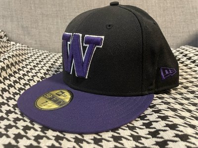 二手NCAA華盛頓大學Washington Huskies x New Era全封棒球帽 SZ 7 1/2台中可面交