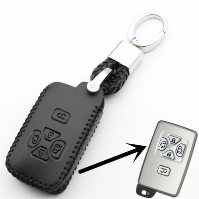 真皮5按鈕鑰匙袋保護套適用於豐田Reiz  avalon  previa  alphard  prius