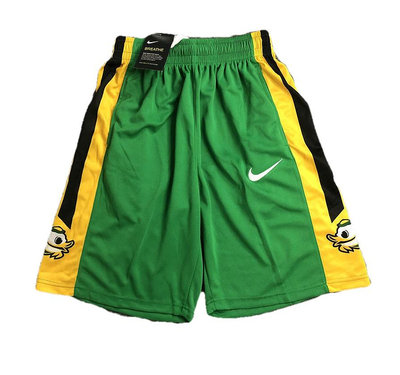 [現貨]美式大學球隊運動褲 NCAA奧勒岡鴨Oregon Ducks 綠黃 籃球褲 健身跑步生日交換禮物
