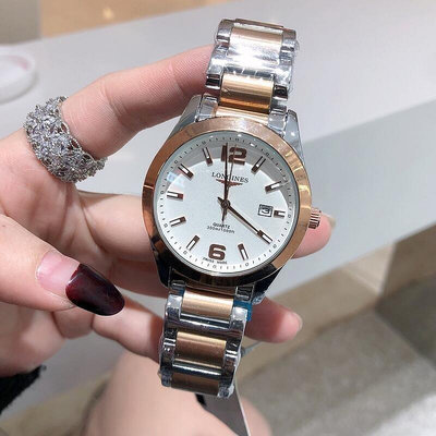 直購#浪琴LONGINES 康卡系列機械男錶 鋼帶手錶 高品質夜光 男士商務腕錶 浪琴 水鬼 石英錶