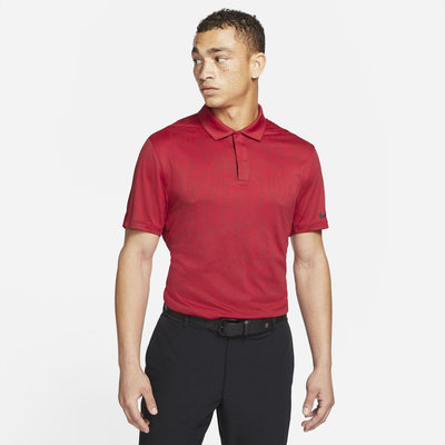 【貓掌村GOLF】老虎伍茲系列 NIKE golf 男款高爾夫 點陣迷彩短袖polo衫 紅S